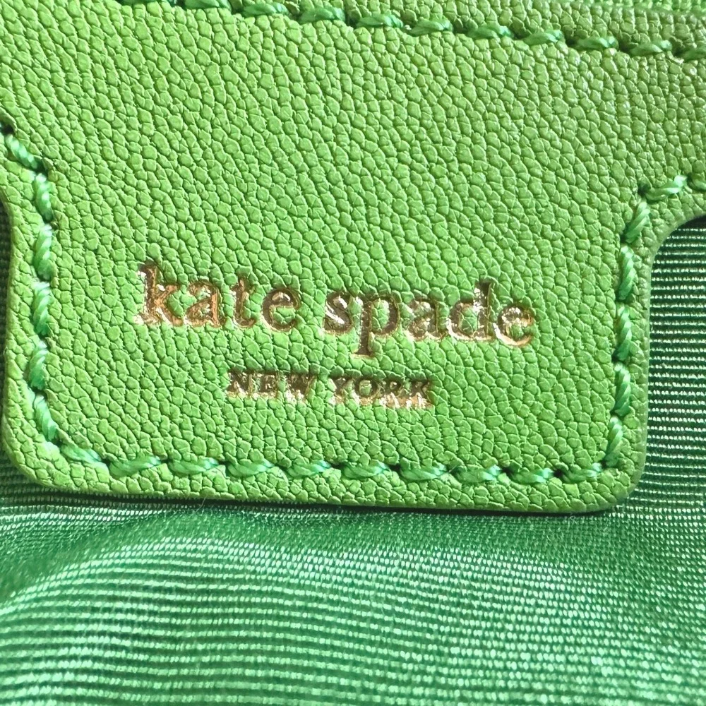 Kate Spade G&T Lime Green Canvas Tote‎ Bag Rope Handles Large Beach Travel